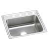 Celebrity Stainless Steel 25" X 21-1/4" X 7-1/2" 4-Hole Single Bowl Drop-In Sink, PSR25214