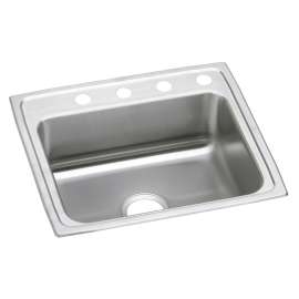 Celebrity Stainless Steel 25" X 22" X 7-1/2" 4-Hole Single Bowl Drop-In Sink, PSR25224
