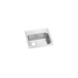 Celebrity Stainless Steel 19-1/2" X 19" X 5-1/2", 0-Hole Single Bowl Drop-In Ada Sink With Quick-Clip And Left Drain, PSRADQ191955L0