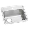 Celebrity Stainless Steel 19-1/2" X 19" X 5-1/2" 1-Hole Single Bowl Drop-In Ada Sink With Quick-Clip And Left Drain, PSRADQ191955L1