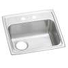 Celebrity Stainless Steel 19-1/2" X 19" X 5-1/2" 2-Hole Single Bowl Drop-In Ada Sink With Quick-Clip And Left Drain, PSRADQ191955L2