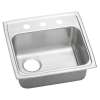 Celebrity Stainless Steel 19-1/2" X 19" X 5-1/2" 3-Hole Single Bowl Drop-In Ada Sink With Quick-Clip And Left Drain, PSRADQ191955L3