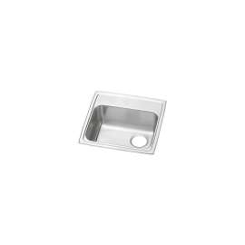 Celebrity Stainless Steel 19-1/2" X 19" X 5-1/2", 0-Hole Single Bowl Drop-In Ada Sink With Quick-Clip And Right Drain, PSRADQ191955R0