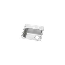 Celebrity Stainless Steel 19-1/2" X 19" X 5-1/2" Mr2-Hole Single Bowl Drop-In Ada Sink With Quick-Clip And Right Drain, PSRADQ191955RMR2
