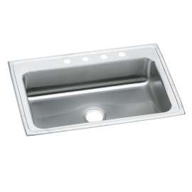Celebrity Stainless Steel 33" X 22" X 7-1/4" 2-Hole Single Bowl Drop-In Sink, PSRS33222