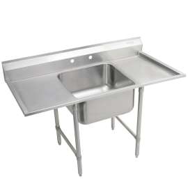 Rigidbilt Stainless Steel 57" X 29-3/4" X 12-3/4" Floor Mount Single Compartment Scullery Sink W/ Drainboard, RNSF8118LR2