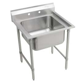 Rigidbilt Stainless Steel 33" X 29-3/4" X 12-3/4" Floor Mount Single Compartment Scullery Sink, RNSF81242