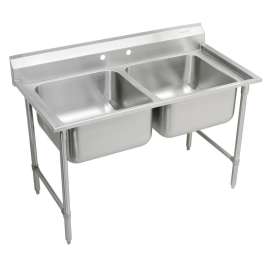 Rigidbilt Stainless Steel 47-1/4" X 29-3/4" X 12-3/4" Floor Mount Double Compartment Scullery Sink, RNSF82362