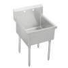 Sturdibilt Stainless Steel 49-1/2" X 27-1/2" X 14" Floor Mount Single Compartment Scullery Sink W/ Drainboard, SS8124R0
