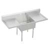 Sturdibilt Stainless Steel 84" X 27-1/2" X 14" Floor Mount Single Compartment Scullery Sink With Drainboard, SS8136LR0