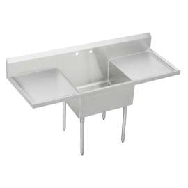 Sturdibilt Stainless Steel 84" X 27-1/2" X 14" Floor Mount Single Compartment Scullery Sink With Drainboard, SS8136LR2