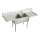 Sturdibilt Stainless Steel 84" X 27-1/2" X 14" Floor Mount Double Compartment Scullery Sink With Drainboard, SS8236LR2