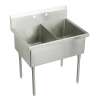 Sturdibilt Stainless Steel 45" X 27-1/2" X 14" Floor Mount Double Compartment Scullery Sink, SS82422