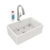 Fireclay 30" X 19-15/16" X 9-1/8" Single Bowl Farmhouse Sink Kit With Filtered Faucet White, SWUF28179WHFLC