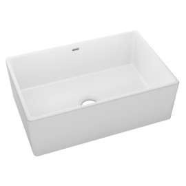 Fireclay 30" X 19-15/16" X 9-1/8" Single Bowl Farmhouse Sink White, SWUF28179WH