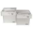 Wall Mount High Efficiency Vandal Resistant Bi-Level Ada Cooler Non-Filtered Refrigerated Stainless, VRCGRNTL8C