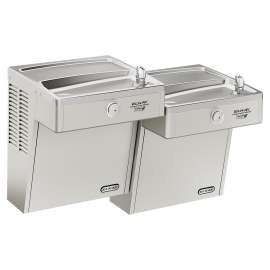 Wall Mount High Efficiency Vandal Resistant Bi-Level Ada Cooler Non-Filtered Refrigerated Stainless, VRCGRNTL8C