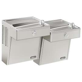 Wall Mount Vandal Resistant Bi-Level Ada Cooler Frost Resistant Non-Filtered Non-Refrigerated Stainless, VRCTLFRDDSC