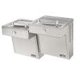Wall Mount Vandal Resistant Bi-Level Reverse Ada Cooler Non-Filtered Refrigerated Stainless, VRCTLR8SC