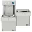 Ezh2O Vandal-Resistant Bottle Filling Station & Bi-Level Reverse Cooler Non-Filtered Non-Refrigerated Stainless, VRCTLRDDWSK