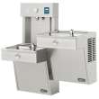 Ezh2O Vandal-Resistant Bottle Filling Station & Bi-Level Reverse Cooler Non-Filtered Non-Refrigerated Stainless, VRCTLRDDWSK