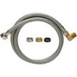 Braided Stainless Steel 4-ft Dishwasher Water Supply Connector with 3/8-in Compression Thread x 3/8-in Compression or 1/2-in IP Straight Thread