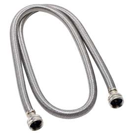Stainless Steel 60-in High Efficiency Washing Machine Connecter with 3/4-in x 3/4-in Hose Fittings