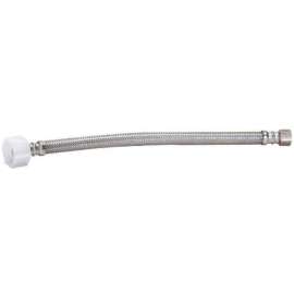 Braided Stainless Steel 16-in Toilet Connector with 1/2-in I.P. Female Straight Thread x 7/8-in Female Ballcock Thread