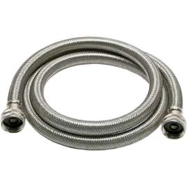 B9WM48HE Braided Stainless Steel 48-in High Efficiency Washing Machine Connector with 3/4-in Hose Fitting x 3/4-in Hose Fitting