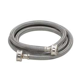 Braided Stainless Steel 60-in Washing Machine Connector with 3/4-in Hose Fitting x 3/4-in Hose Fitting