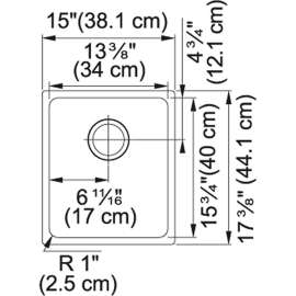 Kubus Single-Bowl Undermount Sink
