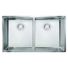 Cube CUX120 31-1/2-in Double Basin Undermount 18 Gauge Stainless Steel Kitchen Sink