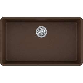 32-3/8in Single Basin Undermount Granite Kitchen Sink in Mocha