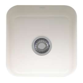 Franke Cisterna 17.5-In. X 17.5-In. White Undermount Single Bowl Fireclay Kitchen Sink, Cck110-15Wh