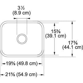 Cisterna CCK110-19WH Undermount Fine Fireclay Kitchen Sink in White