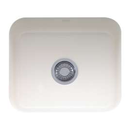 Franke Cisterna 21.62-In. X 17.38-In. White Undermount Single Bowl Fireclay Kitchen Sink, Cck110-19Wh