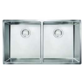 Franke Cube 31.5-In. X 17.7-In. 18 Gauge Stainless Steel Undermount Double Bowl Kitchen Sink - Cux120