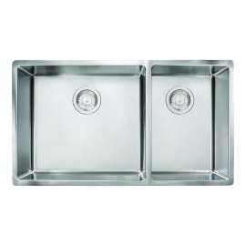 Franke Cube 31.5-In. X 17.7-In. 18 Gauge Stainless Steel Undermount Double Bowl Kitchen Sink - Cux160