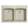 Franke Ellipse 33.0-In. X 22.0-In. Fragranite Dual Mount Double Bowl Kitchen Sink In Champagne