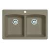 Franke Ellipse 33.0-In. X 22.0-In. Fragranite Dual Mount Double Bowl Kitchen Sink In Oyster