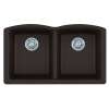 Franke Ellipse 33.0-In. X 19.7-In. Mocha Fragranite Undermount Double Bowl Kitchen Sink - Elg120Moc