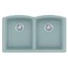 Franke Ellipse 33.0-In. X 19.7-In. Stone Grey Fragranite Undermount Double Bowl Kitchen Sink - Elg120Oshg