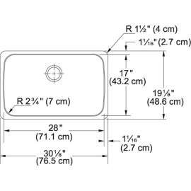 Grande GDX11028 Undermount Kitchen Sink in Stainless Steel