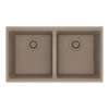 Franke Maris Undermount 31-In X 17.81-In Fragranite Double Bowl Kitchen Sink In Oyster