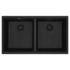 Franke Maris Undermount 33-In X 18.94-In Fragranite Double Bowl Kitchen Sink In Matte Black