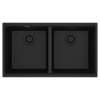 Franke Maris Undermount 33-In X 18.94-In Fragranite Double Bowl Kitchen Sink In Onyx