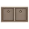 Franke Maris Undermount 33-In X 18.94-In Fragranite Double Bowl Kitchen Sink In Oyster