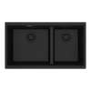Franke Maris Undermount 31-In X 17.81-In Fragranite Double Bowl Kitchen Sink In Onyx