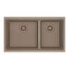 Franke Maris Undermount 31-In X 17.81-In Fragranite Double Bowl Kitchen Sink In Oyster