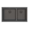 Franke Maris Undermount 31-In X 17.81-In Fragranite Double Bowl Kitchen Sink In Stone Grey